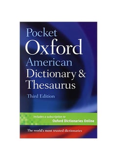 Pocket Oxford American Dictionary And Thesaurus Paperback English by Oxford Dictionary - 40332 