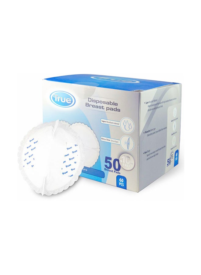 ترو طقم وسائد للثدي للاستخدام مرة واحدة مُكون من 60 قطعة - Image 1