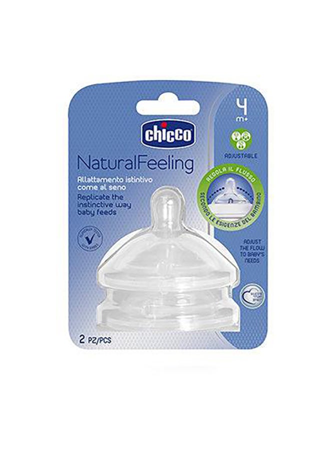 Chicco 2-Piece Natural Feeling Bottle Teat Set  - Image 1