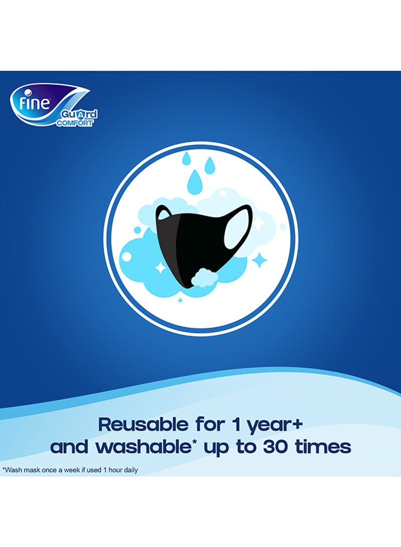 Fine - Adult Face Mask With Livinguard Technology Blue/Black - Image 1