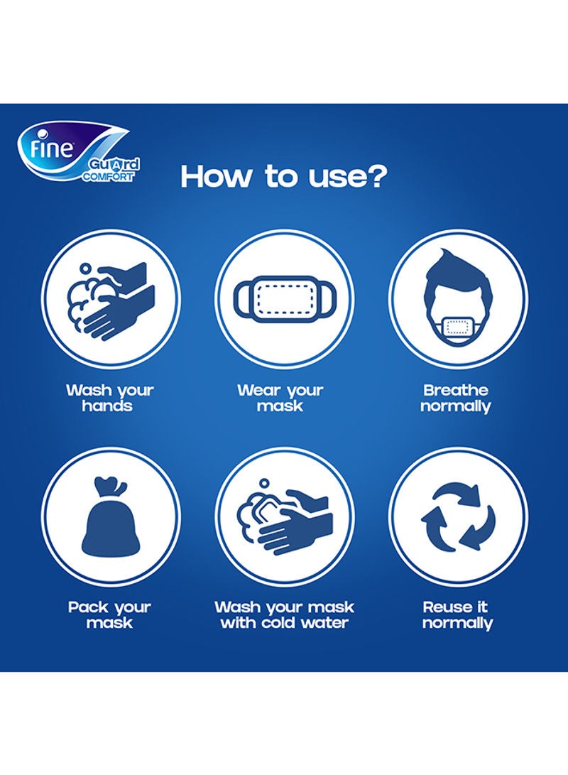 Fine - Adult Face Mask With Livinguard Technology Blue/Black - Image 1