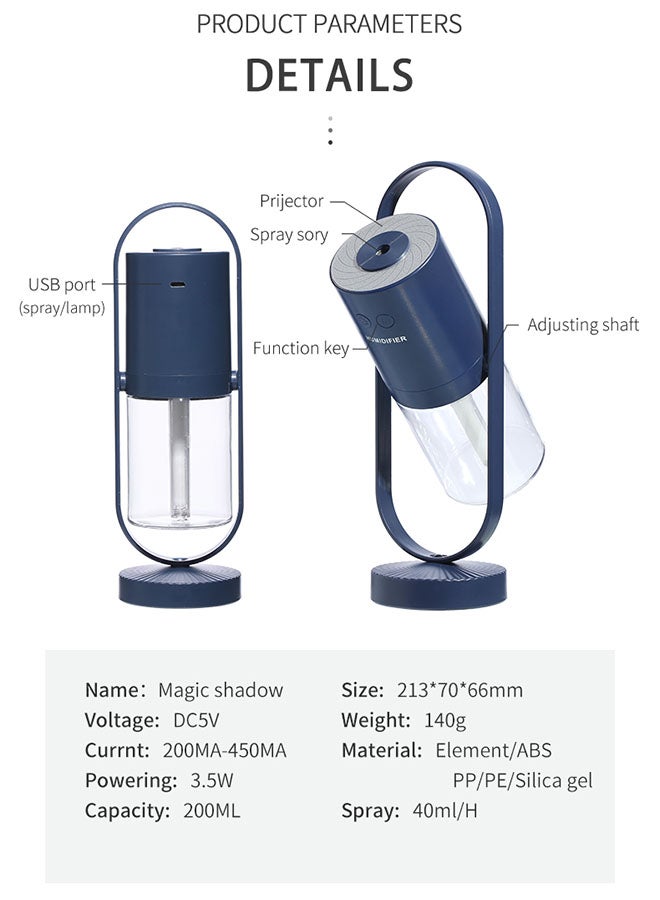2-In-1 Mini Cool Humidifier 112228-1-RD-WHT-17.5 White