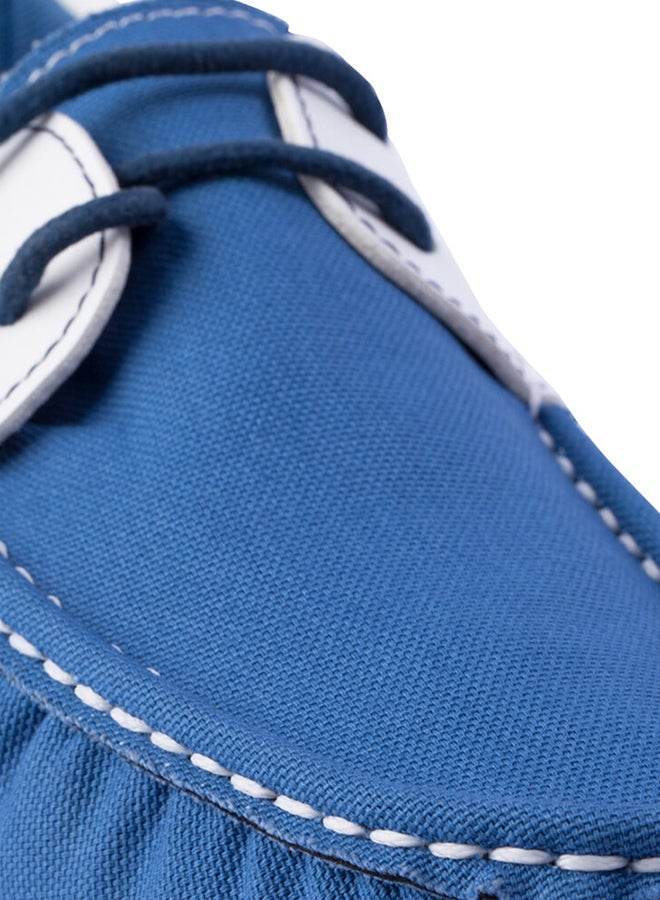 بيج ديزاين حذاء لوفر كاجوال برباط أزرق/ أبيض - Image 3