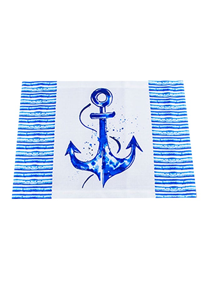 Biggdesign 2-Piece Anemoss Mat Blue/White 35 x 50cm  - Image 1