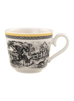 Villeroy & Boch 12-Piece Auden Ferme Espresso Cup And Saucer Set Black/White/Yellow  - Image 2