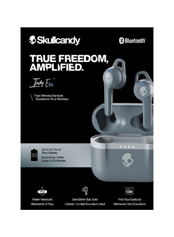 Skullcandy Indy Evo True Wireless Earbuds With Charging Case Chill Grey - Image 4