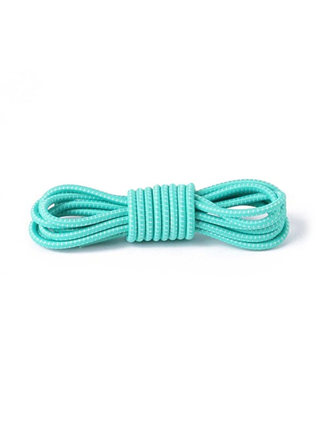 Pair Of Elastic Locked Buckle Shoe Lace Mint Green - Image 2