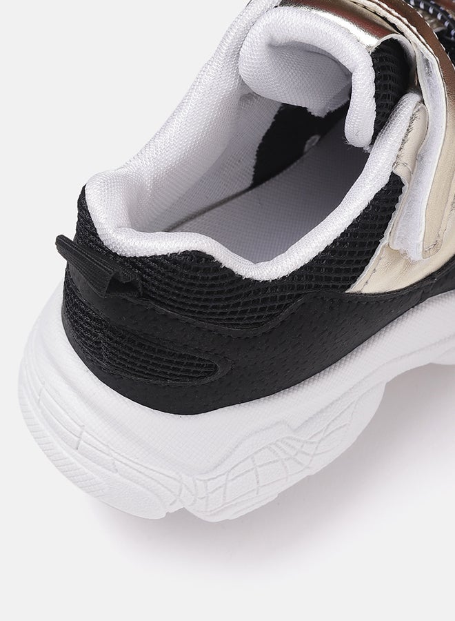 Hoppipola Kids Contrast Panel Sneakers Gold/Black - Image 5