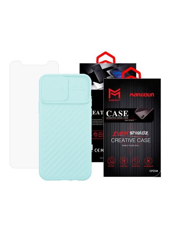 MARGOUN Super Shield Case Cover With Screen Protector For Apple iPhone 11 Pro Max Blue/Clear - Image 2