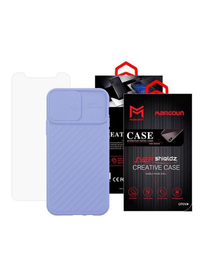 MARGOUN Super Shield Case Cover With Screen Protector For Apple iPhone 11 Pro Max Purple/Clear - Image 2