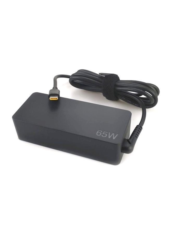 Lenovo USB Type-C AC Adapter With Prong Power Cord Black  - Image 3