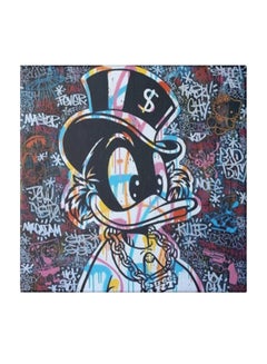 Donald Duck Theme Canvas Wall Painting With Hidden Frame Multicolour 30 x 30cm