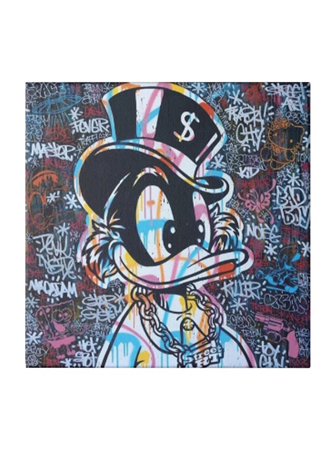 Generic - Donald Duck Theme Canvas Wall Painting With Hidden Frame Multicolour 30 x 30cm - Image 1