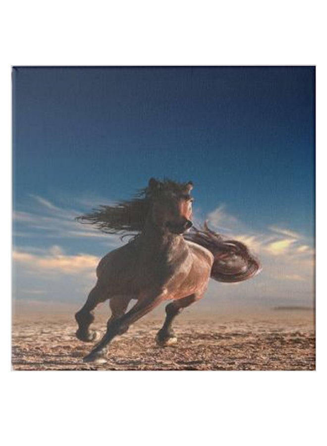 Horse Wooden Art Hidden Frame Canvas Wall Painting Multicolour 30 x 30cm
