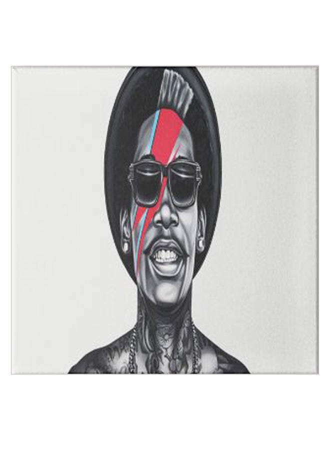 Generic - Rapper Wiz Khalifa Wooden Art Hidden Frame Canvas Wall Painting Multicolour 30 x 30cm - Image 1