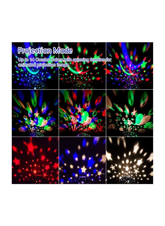 LNKOO - Rotating Projection Lamp Blue/Green/White 13x13cm - Image 1
