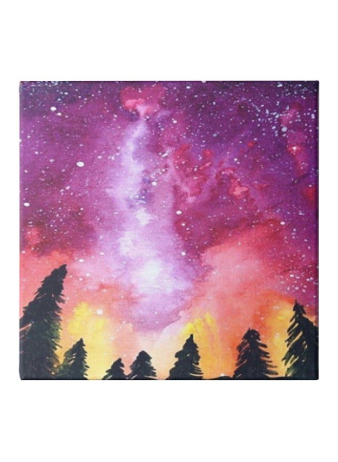 Jungle Themed Canvas Wall Painting With Hidden Frame Multicolour 30 x 30cm