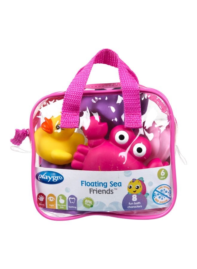 بلاي غرو طقم ألعاب استحمام عائمة بتصميم أصدقاء البحر مكون من 8 قطع طراز 0187484 - Image 2