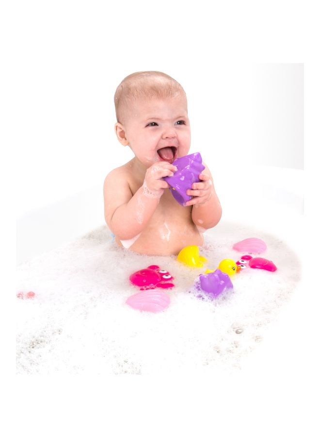 بلاي غرو طقم ألعاب استحمام عائمة بتصميم أصدقاء البحر مكون من 8 قطع طراز 0187484 - Image 3