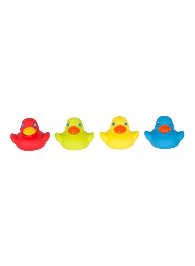 playgro 4-Piece Bright Baby Duckies Bath Toy Set 187480 4.5x5.5x5.5cm - Image 1