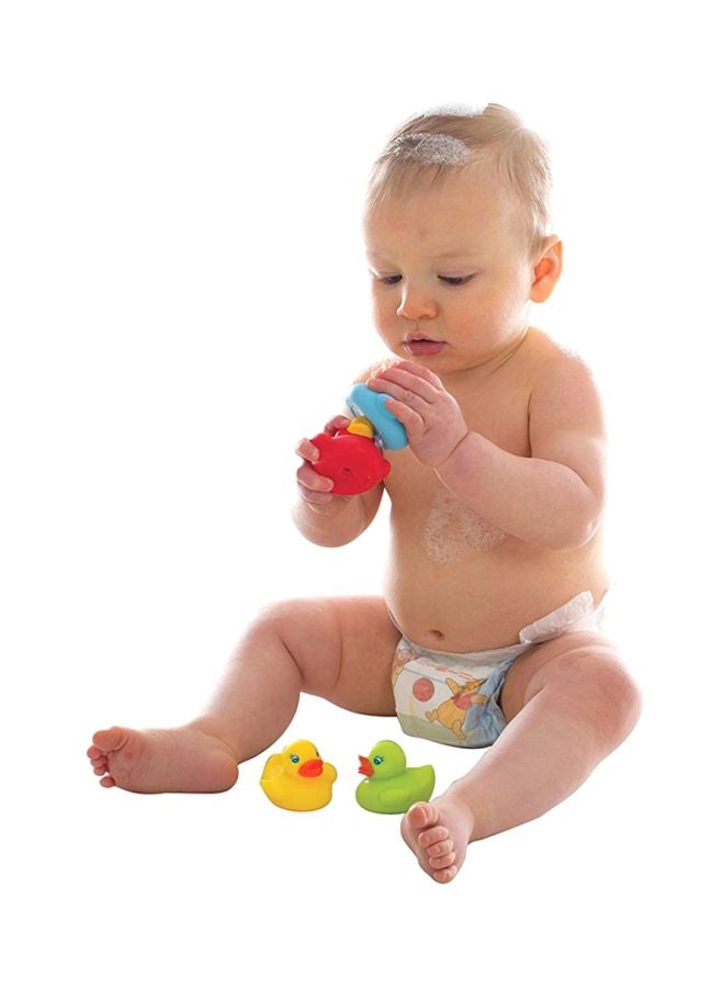 playgro 4-Piece Bright Baby Duckies Bath Toy Set 187480 4.5x5.5x5.5cm - Image 3