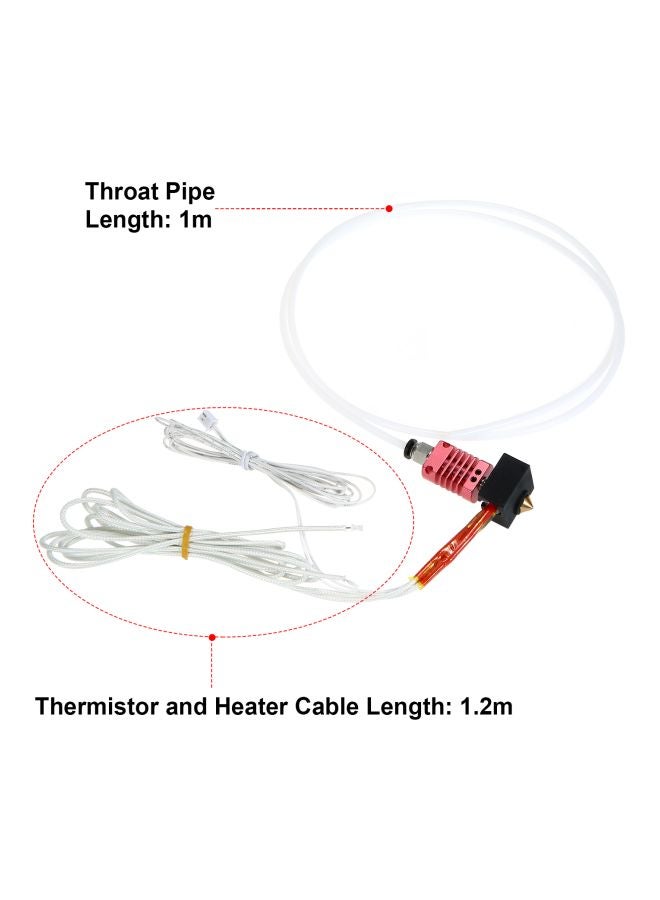 3D Printer Extruder Hotend Kit White/Black/Pink - v1591805086/N38543089A_3