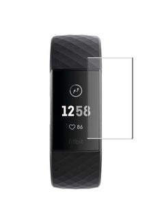 Foxcon 3 Piece Set Soft Ultra Think Anti Shock Screen Protector For Fitbit Charge 3 1.57inch Clear 