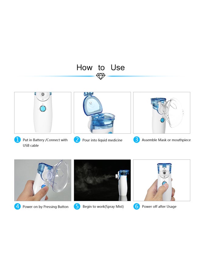Carevas - USB Rechargeable Handheld Personal Steam Inhaler With Mask - Image 1