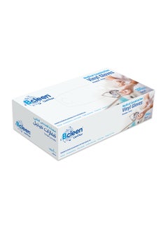 Bcleen Vinyl Powder Free Medical Exam Small Gloves 100 Count  White  - Image 1