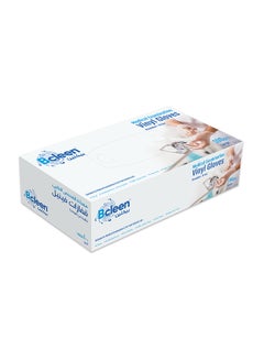 Bcleen Vinyl Powder Free Medical Examination Gloves, 100 Count, Large  - Image 1