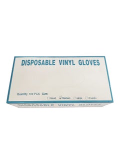 Generic 100-Piece Disposable Vinyl Gloves Transparent 13x7x24cm  - Image 5
