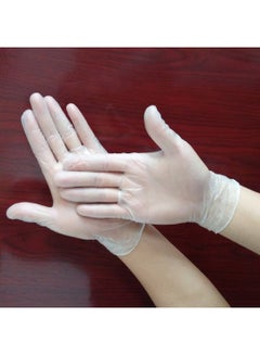 Generic 100-Piece Disposable Vinyl Gloves Transparent 13x7x24cm  - Image 3