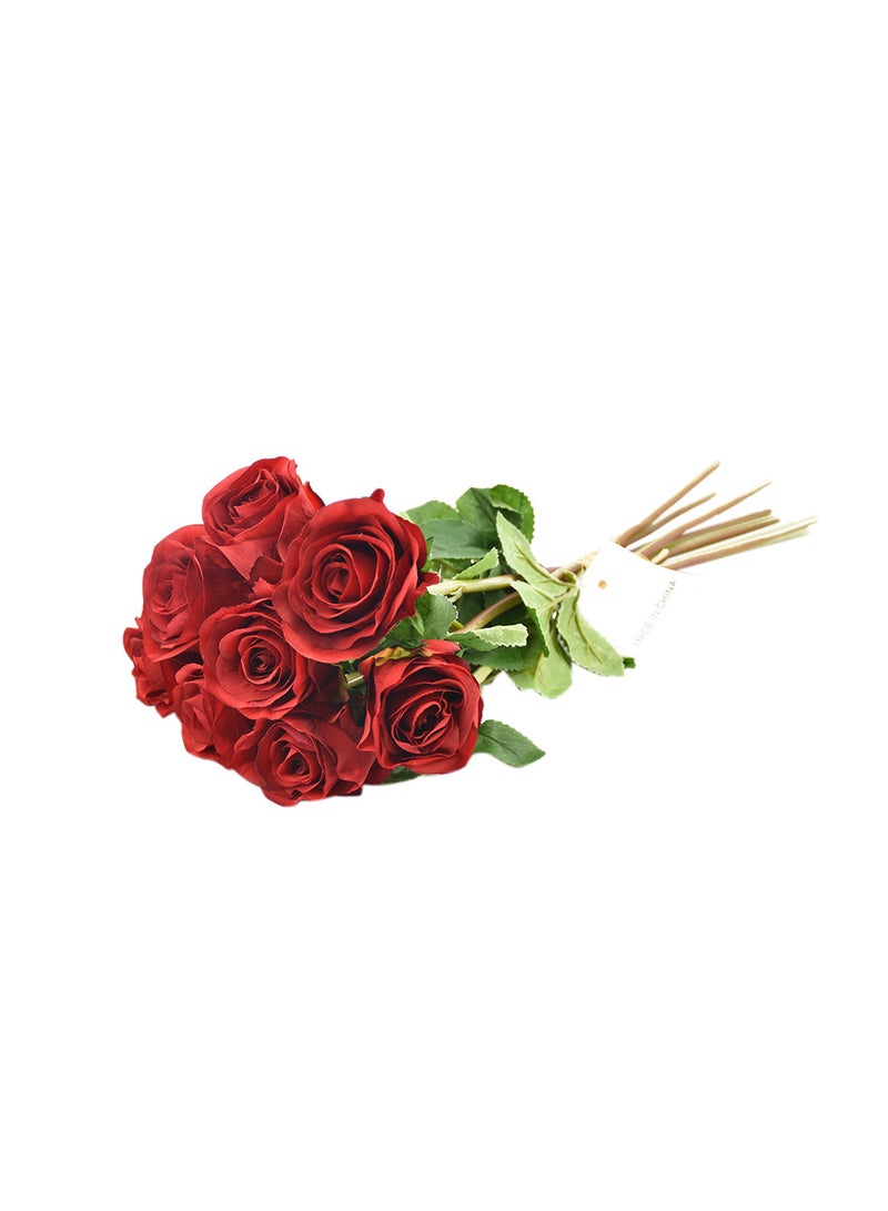DRAMA HOME Bundle Of Artificial Flowers Green/Red  - Image 1