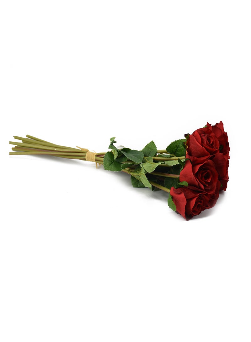 DRAMA HOME Bundle Of Artificial Flowers Green/Red  - Image 2