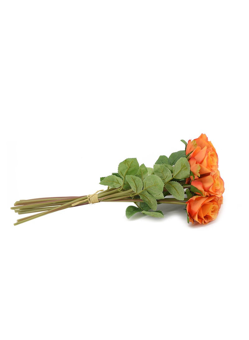 DRAMA HOME Bundle Of Artificial Flowers Green/Orange  - Image 2