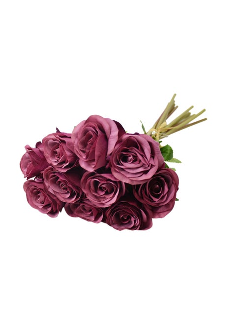 Bundle Of Artificial Flowers Green/Purple