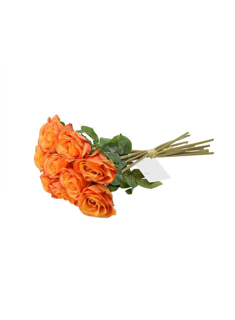 DRAMA HOME Bundle Of Artificial Flowers Green/Orange  - Image 1