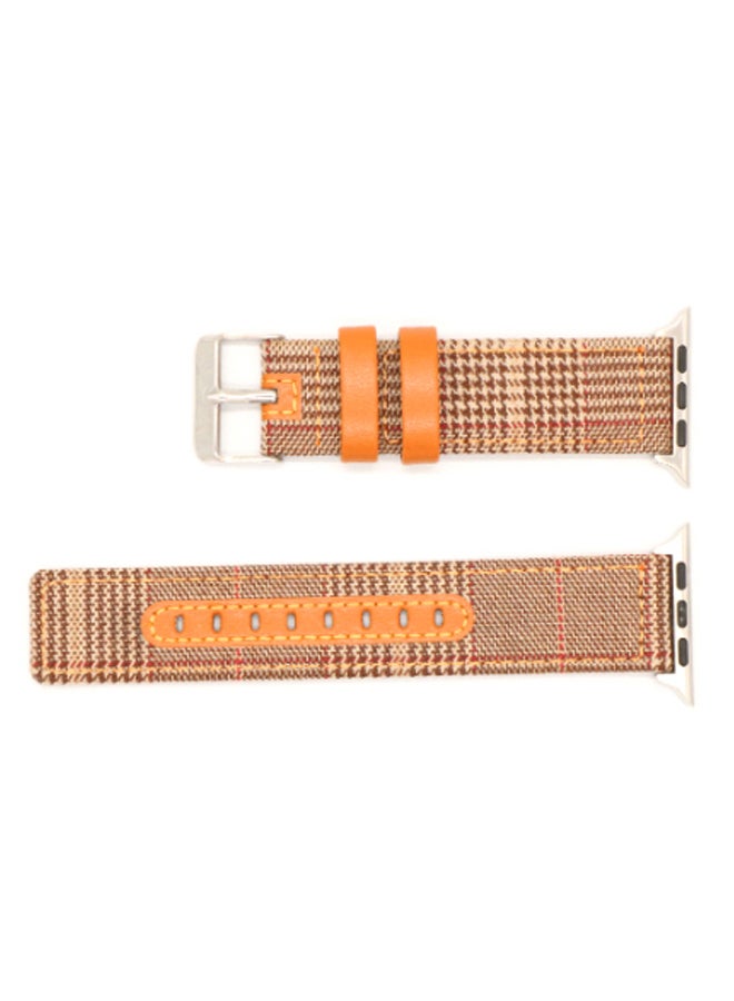 KAKAPI Replacement Band For Apple Watch Brown/Red  - Image 2