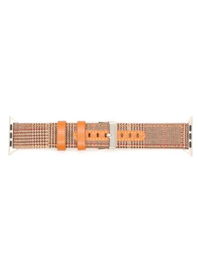 KAKAPI Replacement Band For Apple Watch Brown/Red  - Image 1