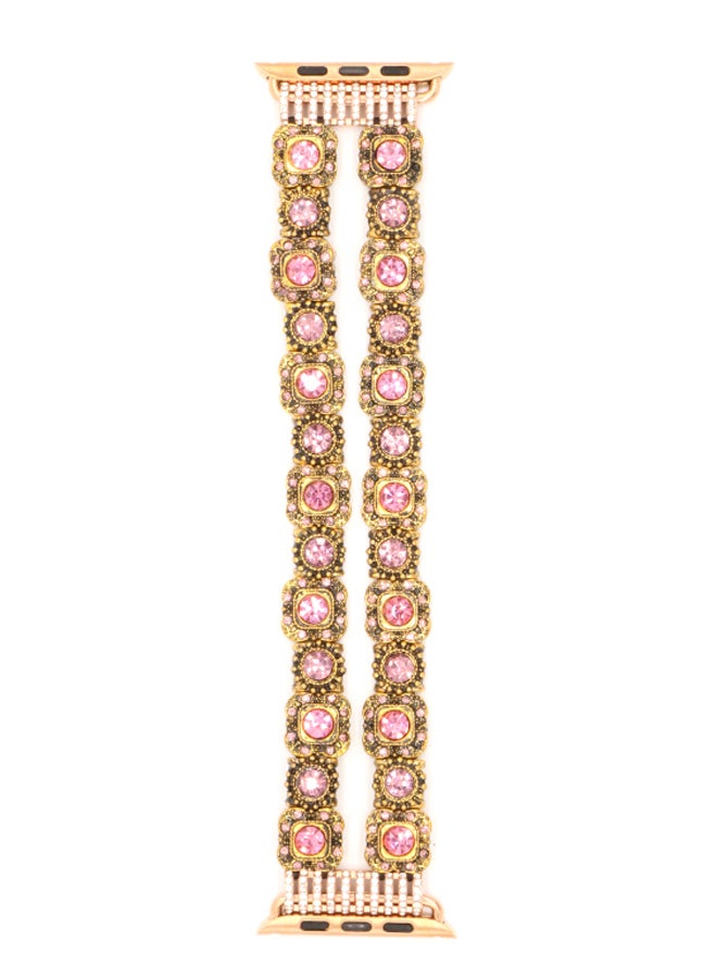 KAKAPI Replacement Band For Apple Watch Gold/Pink  - Image 1