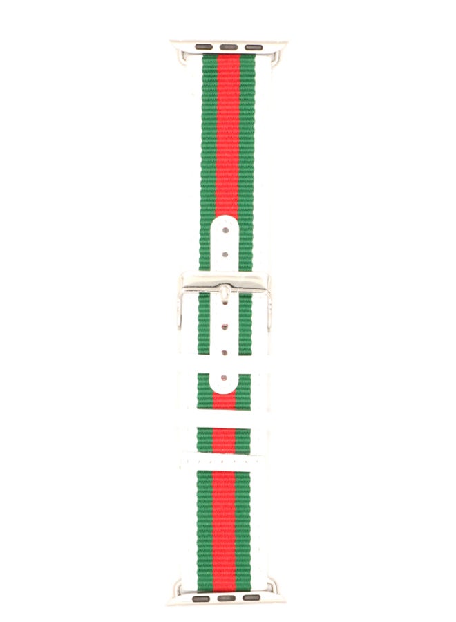 KAKAPI Replacement Band For Apple Watch White/Red/Green - Image 1