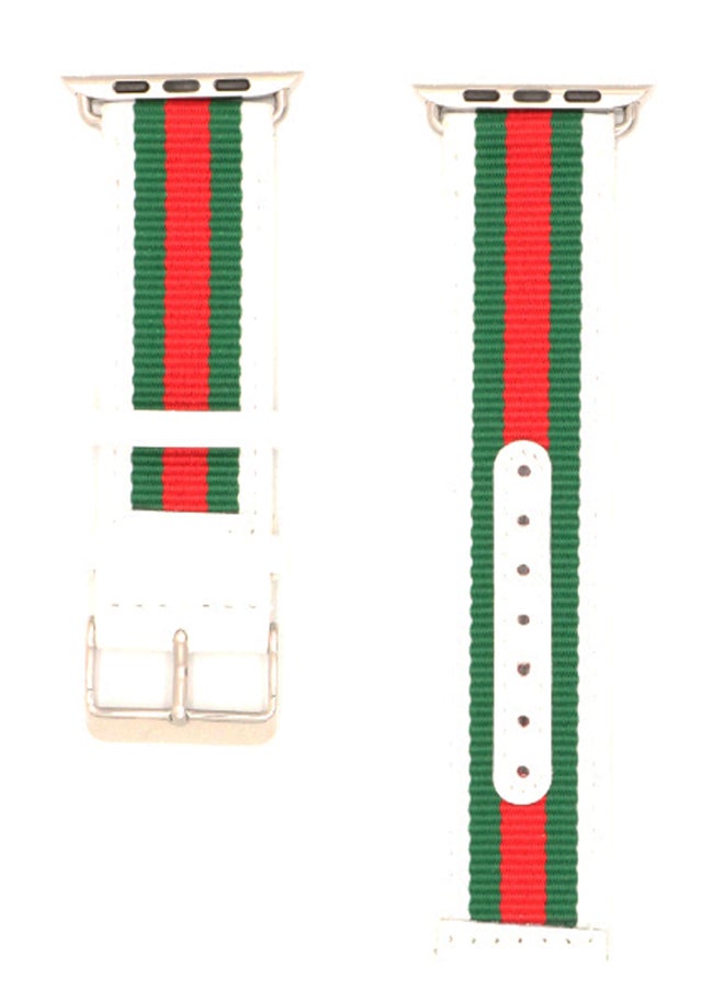 KAKAPI Replacement Band For Apple Watch White/Red/Green - Image 2