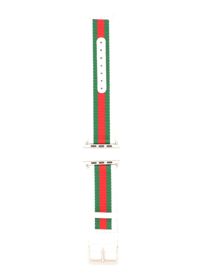 KAKAPI Replacement Band For Apple Watch White/Red/Green - Image 3