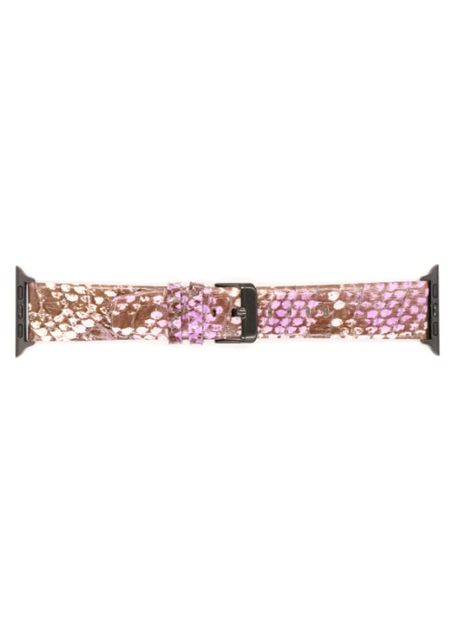 KAKAPI Replacement Band For Apple Watch Pink/Brown  - Image 1
