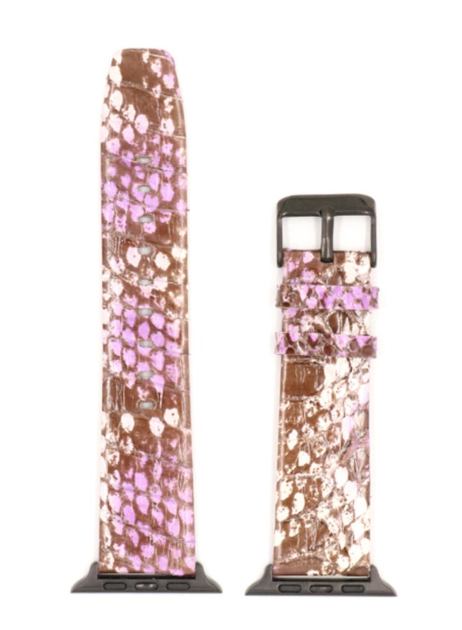 KAKAPI Replacement Band For Apple Watch Pink/Brown  - Image 2