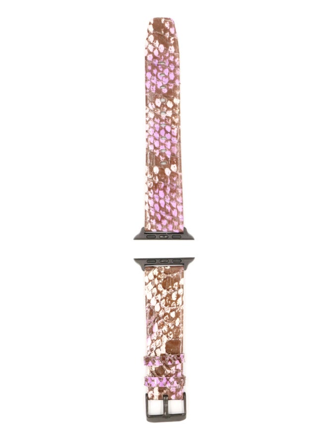 KAKAPI Replacement Band For Apple Watch Pink/Brown  - Image 3