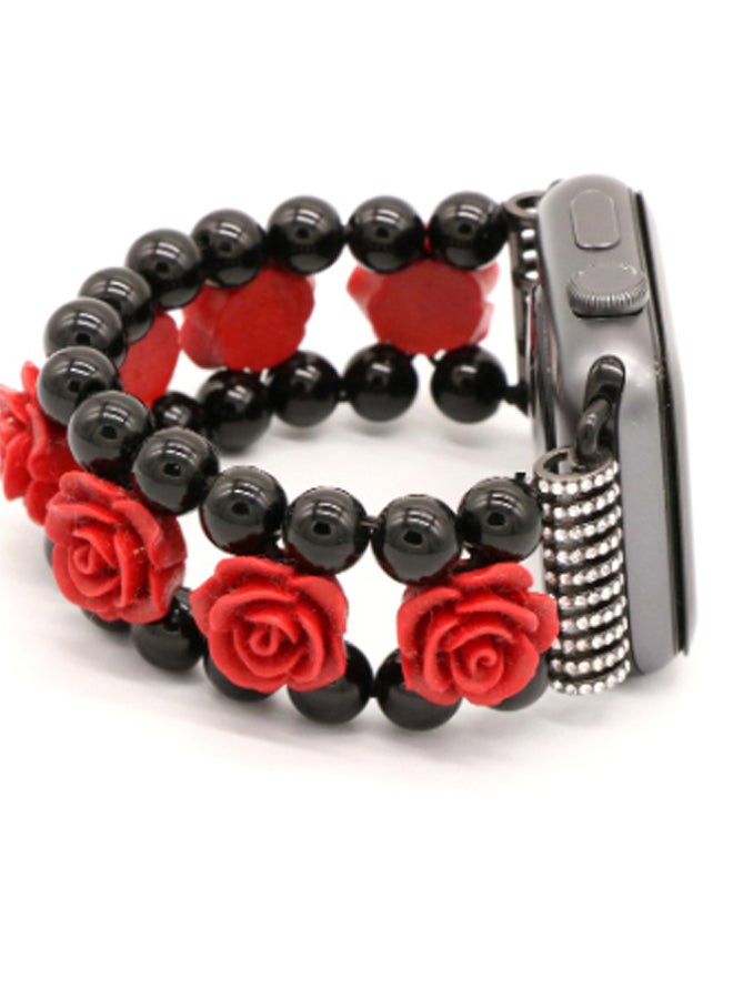 KAKAPI Replacement Band For Apple Watch Black/Red - Image 2