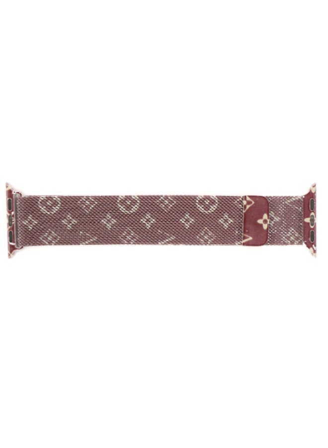 KAKAPI Replacement Band For Apple Watch Dark Brown/Beige  - Image 1