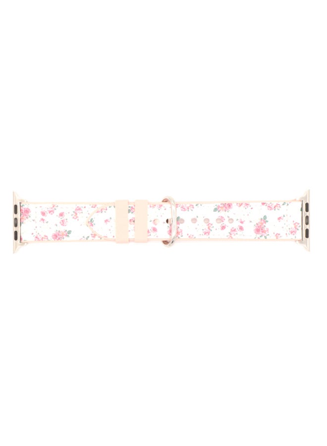 KAKAPI Replacement Band For Apple Watch White/Pink/Green  - Image 1