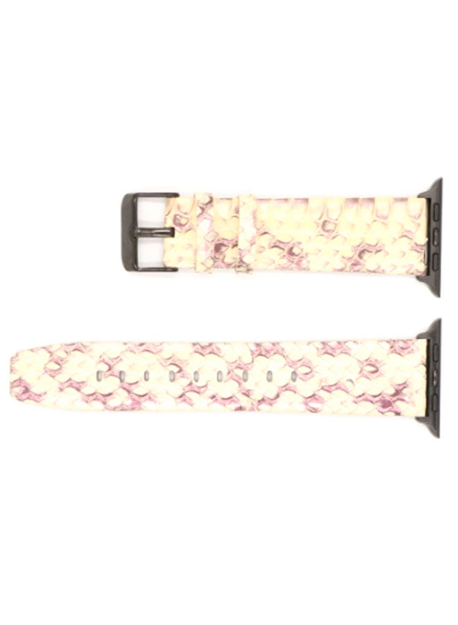 KAKAPI Replacement Band For Apple Watch Beige/Pink  - Image 1